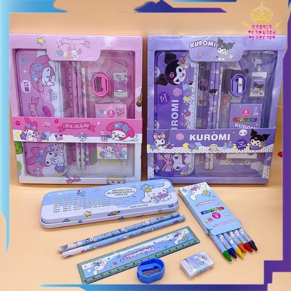 

GTT Paket Alat Tulis Set 7 in 1 Stationery Kotak Pensil Anak Karakter