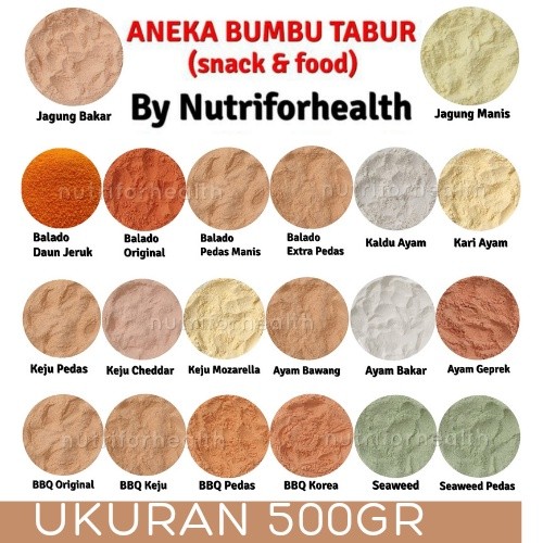 

(500GR) Bumbu Tabur Snack Cemilan Makanan Rasa Balado Keju BBQ Jagung Salted Egg