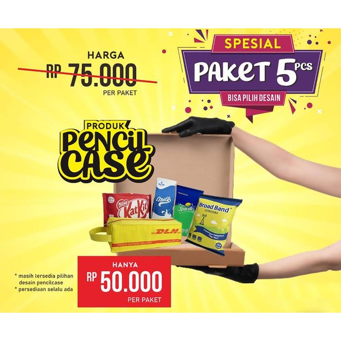 

paket family kemasan untuk hobby dan koleksi dompet merchandise tempat pensil anak Stationery