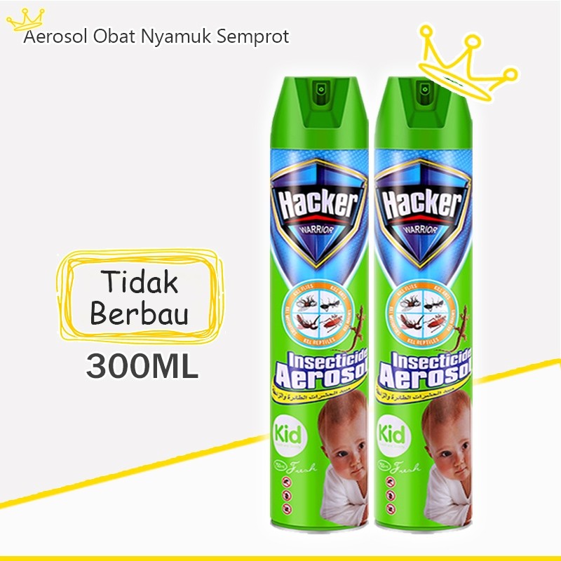 Hacker Obat Nyamuk Semprot 300ml / Semprotan Nyamuk Ampuh / Aerosol Nyamuk