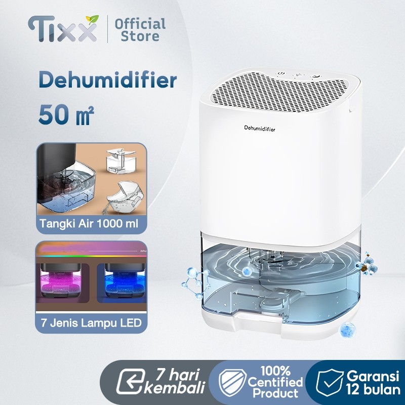 TIXX Dehumidifier Sekitar 1L Dehumidifier Rumah Tangga Kantor Ukuran Kecil Mengurangi Kelembapan