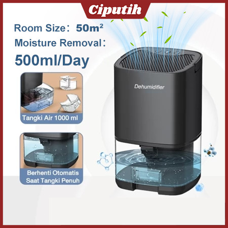 Dehumidifier Mengurangi Kelembapan Sekitar 1L/1000ML Dehumidifier Kamar Dehumidifier Rumah Tangga