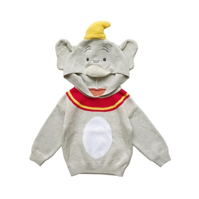 DUMBO KNITTED HOODED SWEATER BAJU HANGAT ANAK HOODED DUMBO