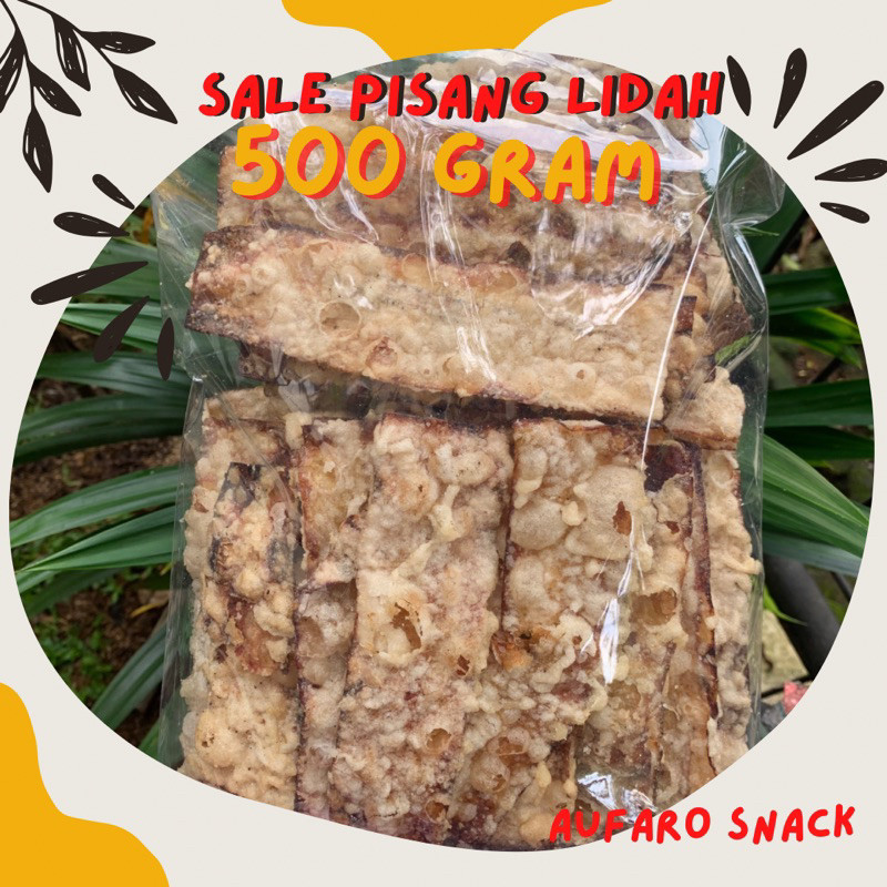 

SALE PISANG KERING LIDAH BANDUNG 500 GRAM AUFARO SNACK WE!!