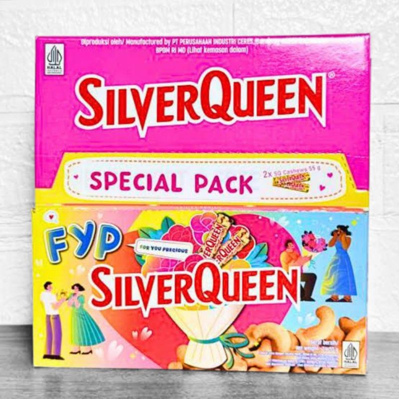 

Silverqueen 55 gram 1 box isi 10 pcs UKURAN BESAR WE!!