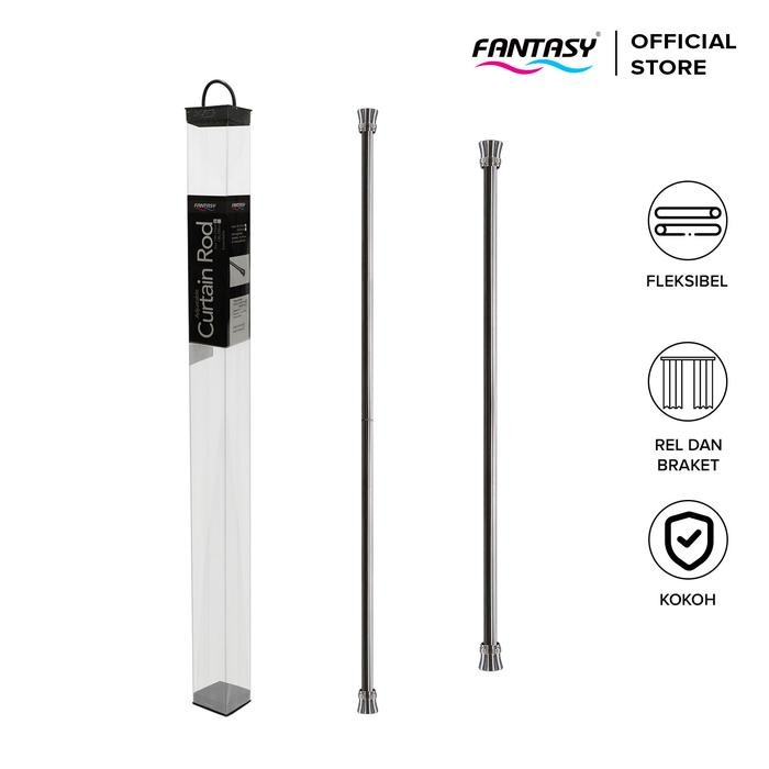 FANTASY CURTAIN ROD BATANG REL GORDEN JENDELA 60-250 CM BAHAN BESI ADJUSTABLE MINIMALIS FLEKSIBEL