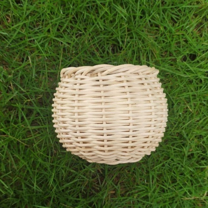 Vas Rotan - Vas Pot Bunga Rotan - Vas Meja Dekorasi Rumah Aesthetic