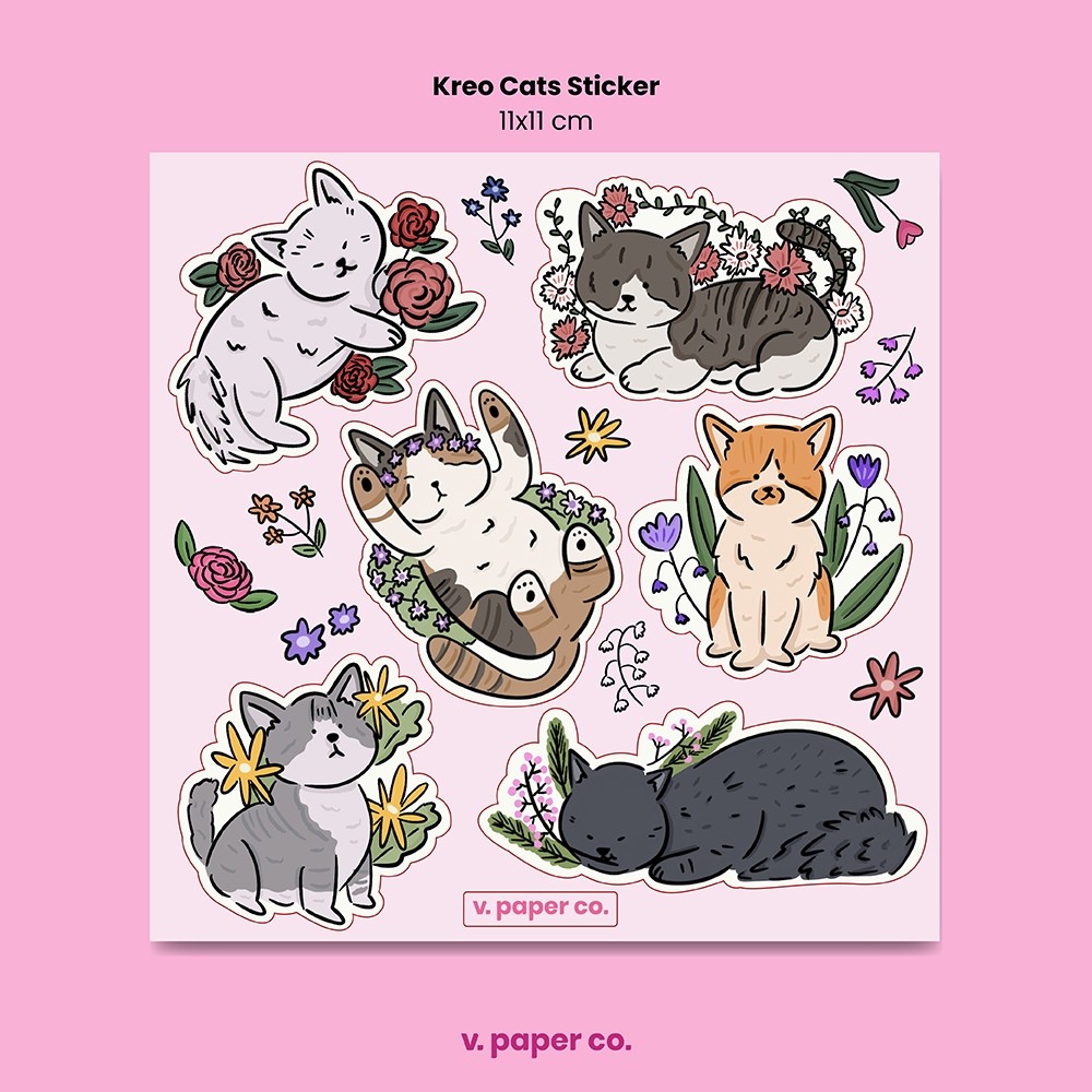 

Sticker Sheet - Kreo Cat - V. Paper Co.