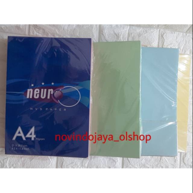

Neuro warna A4 (kertas HVS warna) 70 gram terlaris