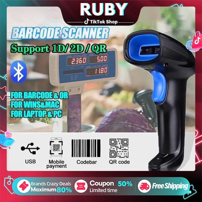 SCANNER BARCODE 1D AUTOSCAN SUPPORT SCANNER WIRELESS BLUETOOTH COCOK UNTUK KEPERLUAN SCAN BARCODE