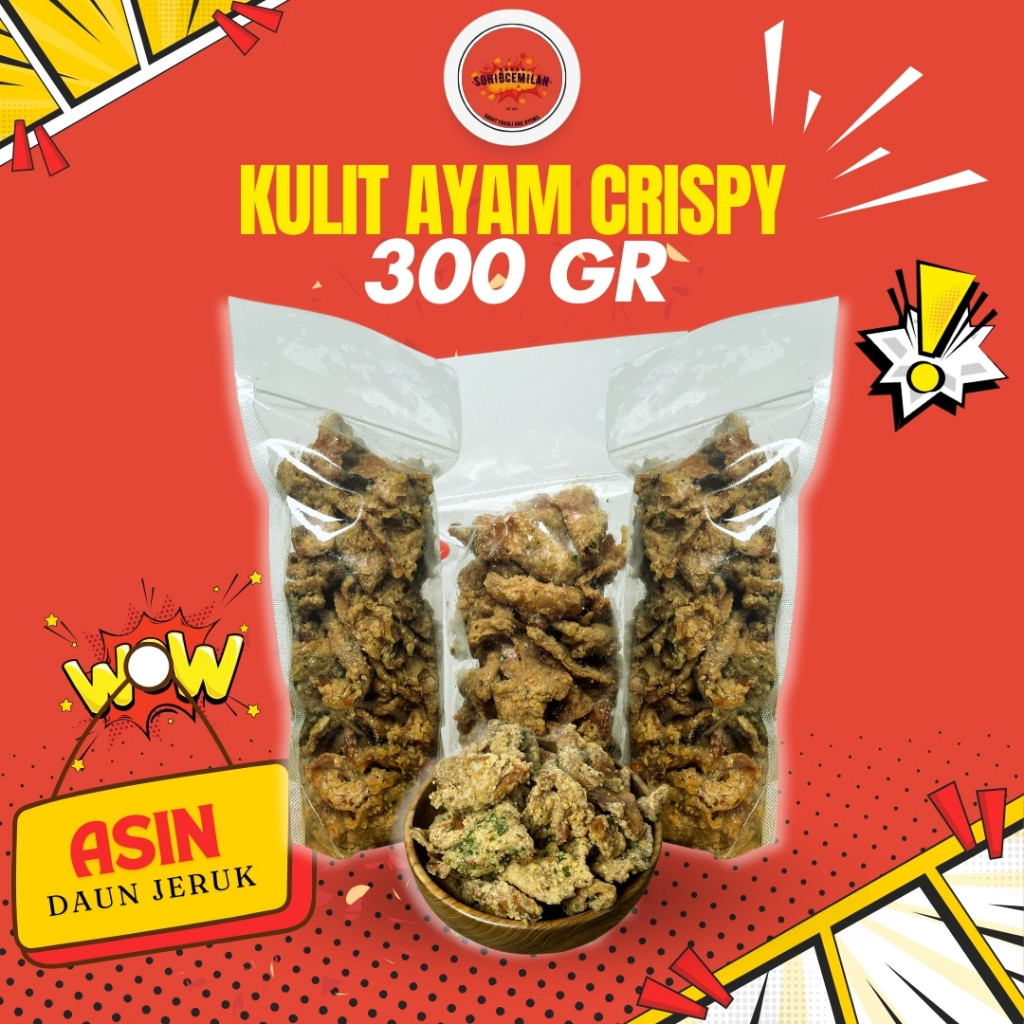 

Olivoliv Snack Keripik Kulit Ayam Crispy Pedas Daun Jeruk 300Gr