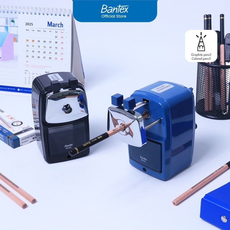 

Bantex Rautan Pensil Serutan Putar / Rotary ener Bahan Metal 5 Tingkat Ketajaman BE1003