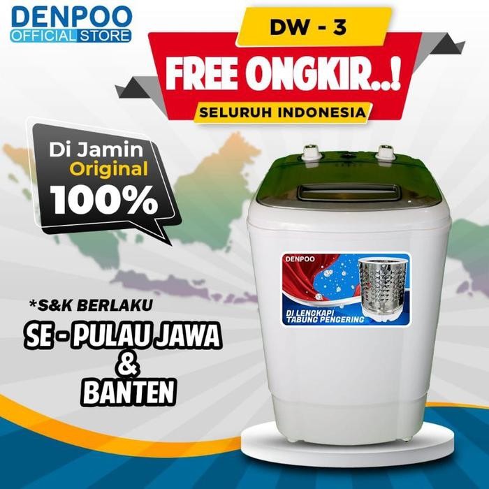 Mesin Cuci Portable/Mesin Cuci Mini Denpoo Dw 3