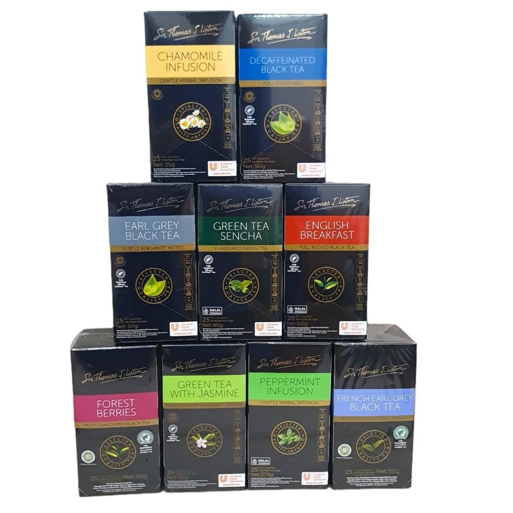 

Teh Celup Chamomile Earl Grey Peppermint Black Green jasmine forest berries Lipton Tea (Pack)