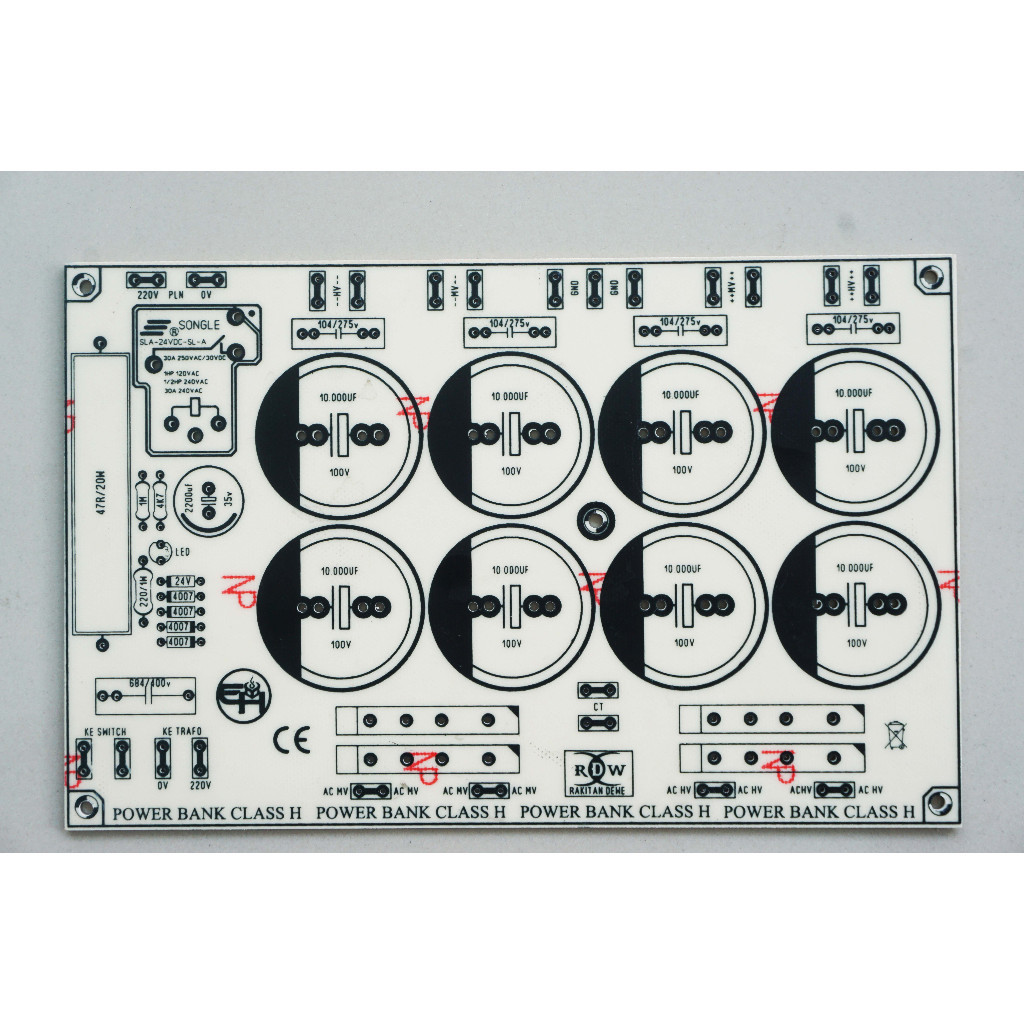 PCB PSU Class H 8 Elco + Softstart Fiber Berkualitas