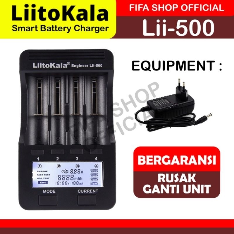MD Liitokala Lii 500 Smart Charger Battery / Charger Baterai Liitokala