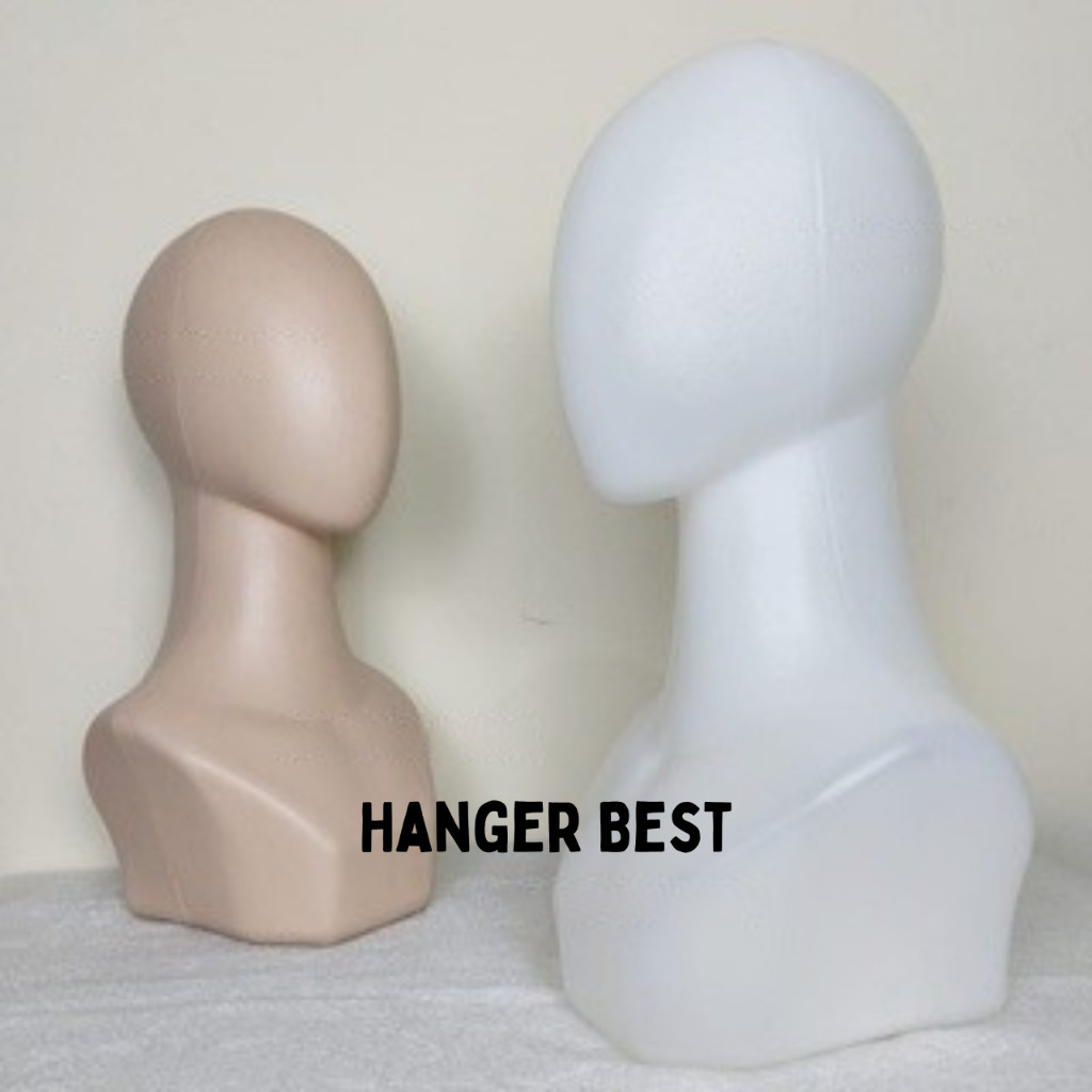 Manekin Patung Kepala Alien Dewasa / Anak Kulit / Dewasa Kulit Display Hijab Plastik Patung Kepala