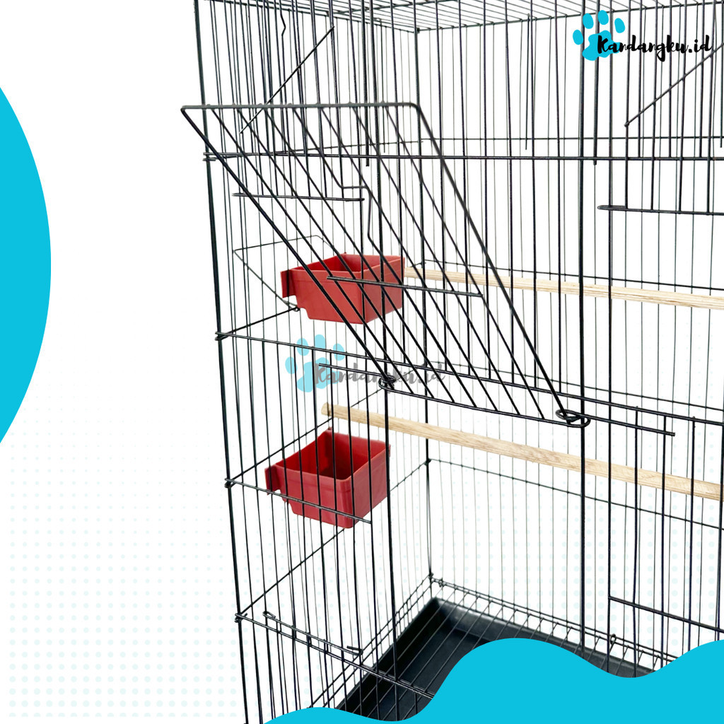 Sangkar Umbaran burung Ukuran M Jumbo besi lipat kuat sangkar burung love bird - Kandangku.id