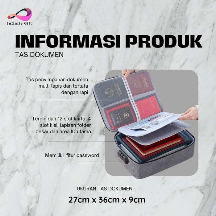 [READY] Tas Dokumen Tahan Api Dan Air ADA GEMBOK /Tas Penyimpanan /Tas Penyimpan Dokumen /Menyimpan