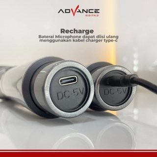 Professional ADVANCE MIC-208/MIC-207 Double Digital Wireless Mic Microphone/Mikrofon Bluetooth