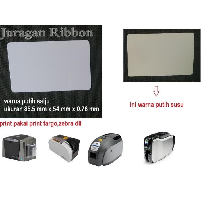 

Kartu PVC Blank Id Card High Quality putih salju ( 1 Box=250 pcs )