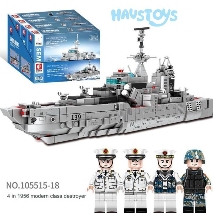 Sembo Bricks Iron Blood Navy Ship 4in1