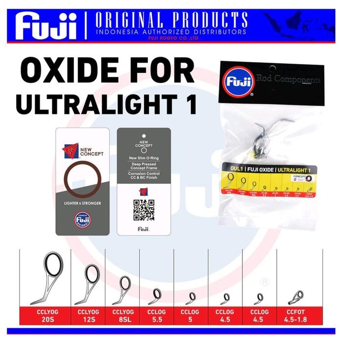 Ring Cincin OXIDE Joran Fuji Set- Untuk Ultralight 1 Original Fuji
