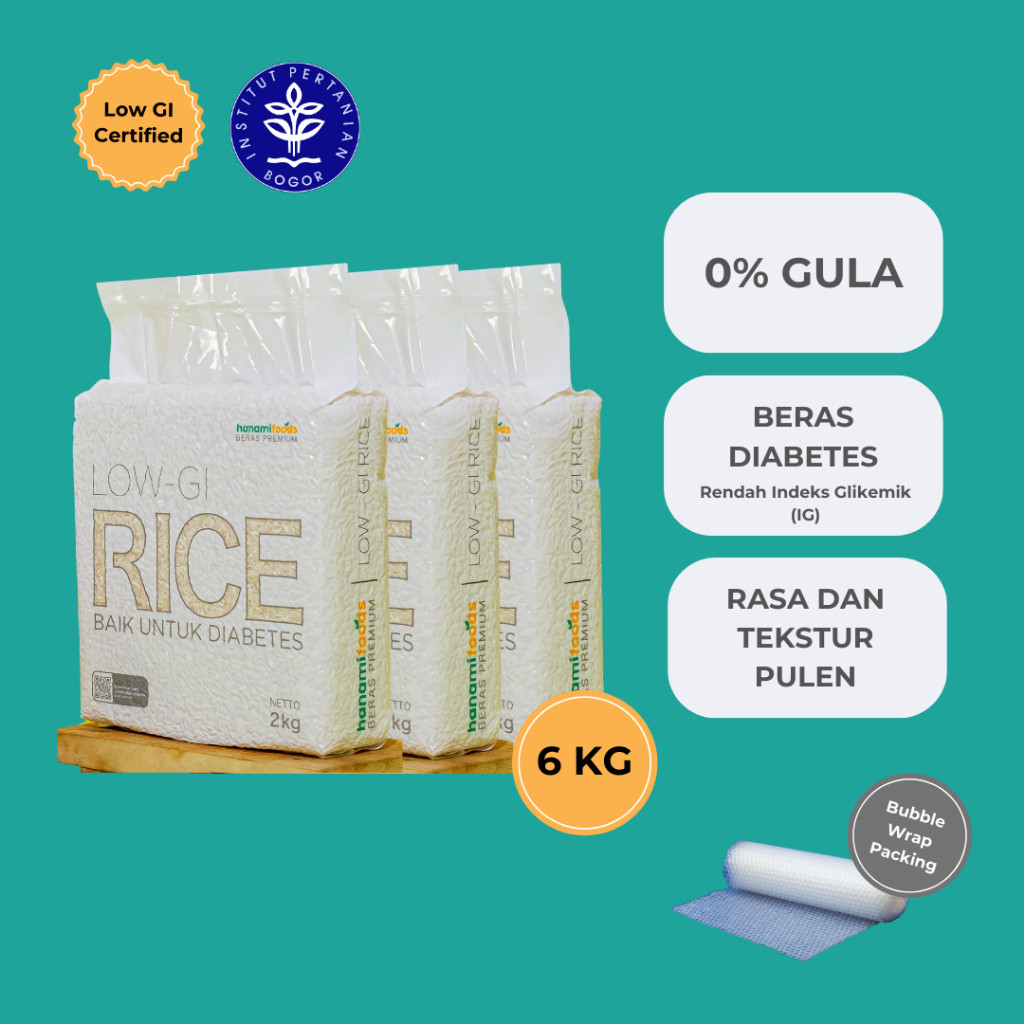 

Beras Putih Premium 6Kg - Beras Diabetes RendahIGHanamiRice