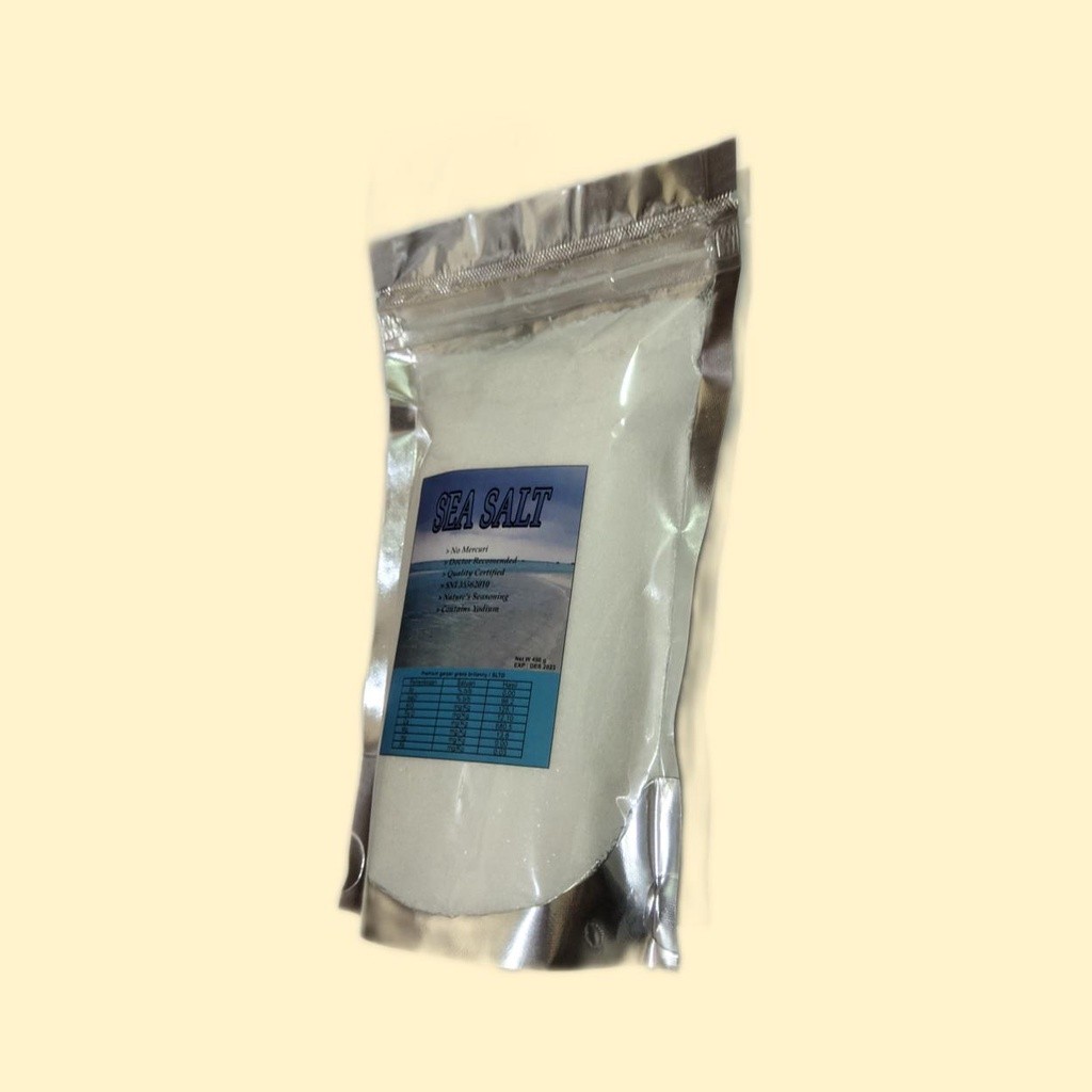 

Garam Tanpa Merkuri Sea Salt Garam Perancis SNI StandardMengandung Yodium450 grMPASIKomorbit