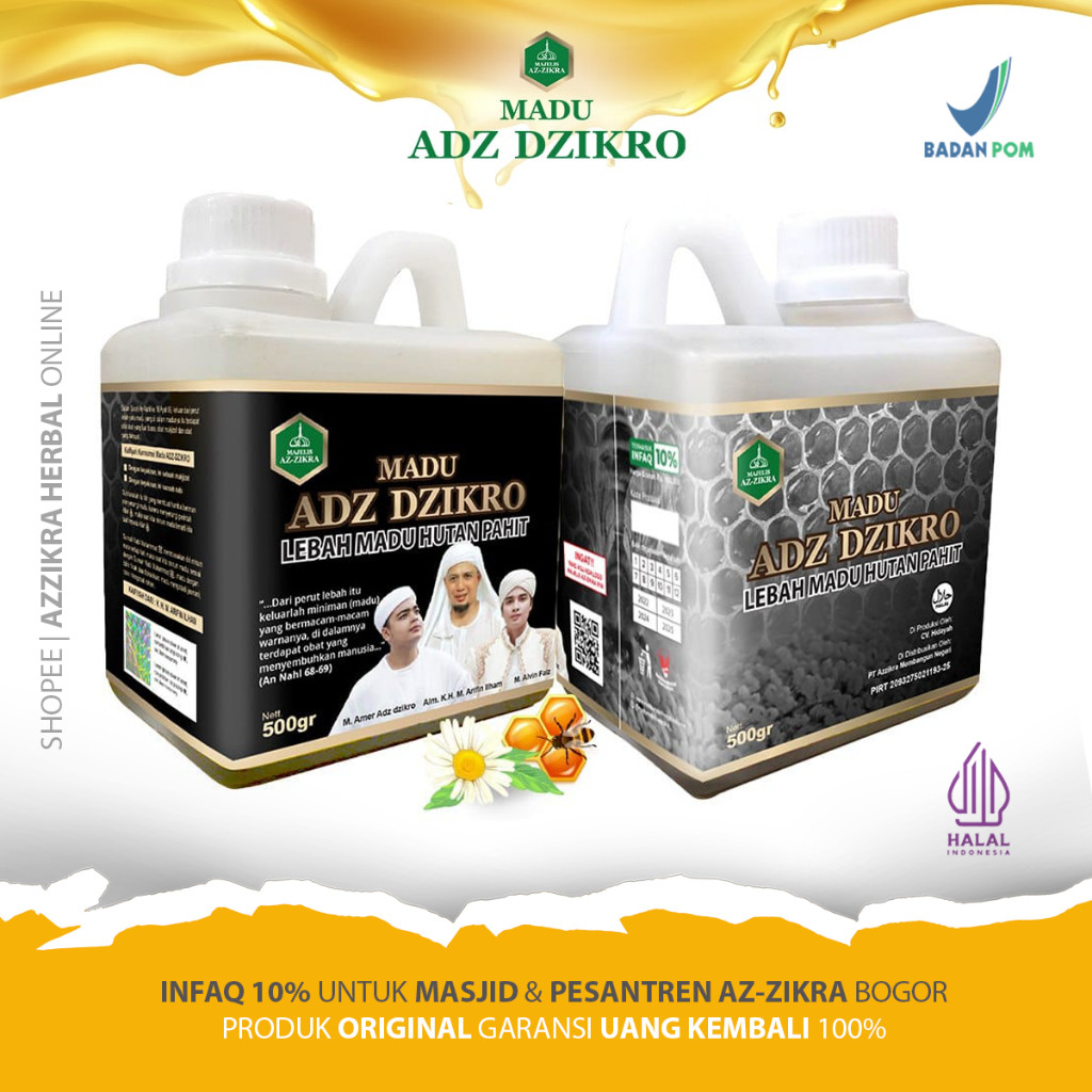 

Madu Adzikro Herbal Hitam Pahit Original Asli 100% 500 gr