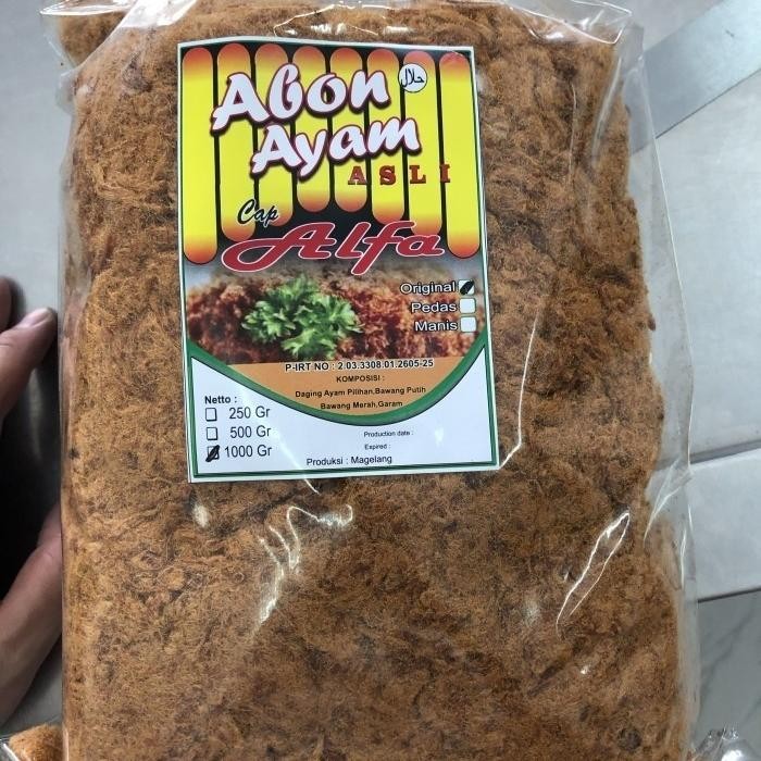 

Abon ayam original manis 1 kg premium serat floss breadtalk chicken