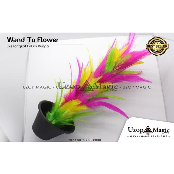 Wand To Flower 3 tangkai - Tongkat jadi bunga - alat sulap tongkat