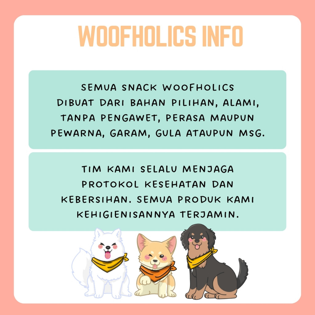 Woofholics Chicken Neck/ Leher Ayam / Dog Snack / Dog Chew Treats / Cemilan Anjing