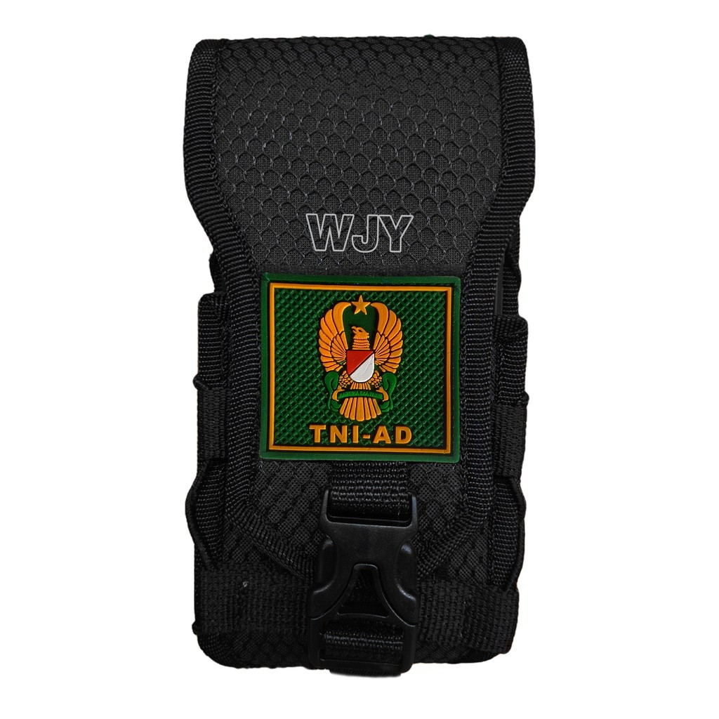 SARUNG HP TNI AD SARUNG HP PINGGANG TACTICAL LOGO PATCH RUBBER TNI AD