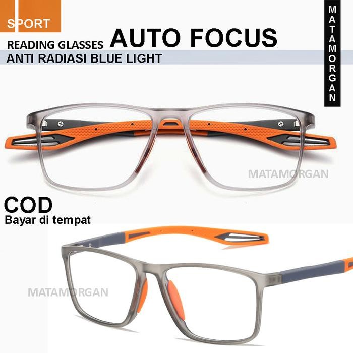 Kacamata Baca Lensa Plus Auto Focus Anti radiasi Sport glasses Pria wanita Premium Original