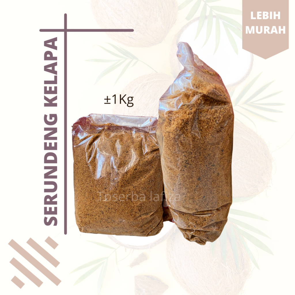 

Serundeng Kelapa Asli Kemasan 1Kg - Halal - Rasa Manis Gurih