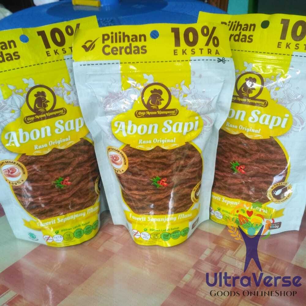 

Abon Sapi Cap Ayam Kampung 100 gr original 110 gram HALAL Abon Sapi Asli Enak Premium
