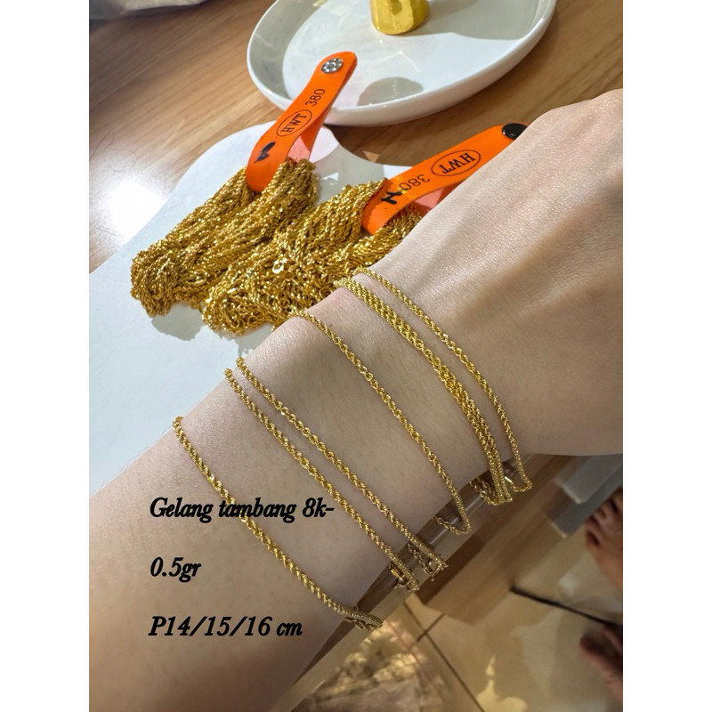 Gelang tambang rantai emas