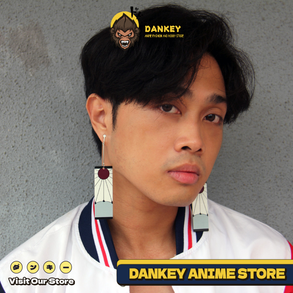 Aksesoris Anting Anime Hanafuda Tanjiro Demon Slayer Kimetsu No Yaiba