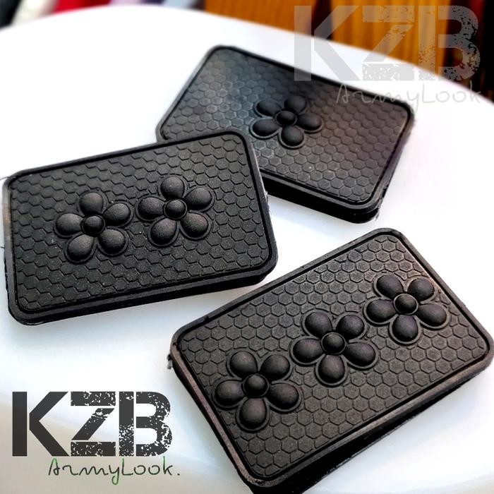 PREMIUM Emblem Karet Pangkat Pamen POLRI Full Black