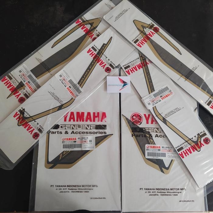 PREMIUM Striping Stiker Yamaha Aerox S ABS 2019 2020 Gold Black Doff Original