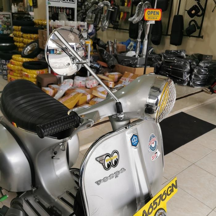 PREMIUM Spion FAR Chrome Bulat Original Vespa super sprint PTS PX