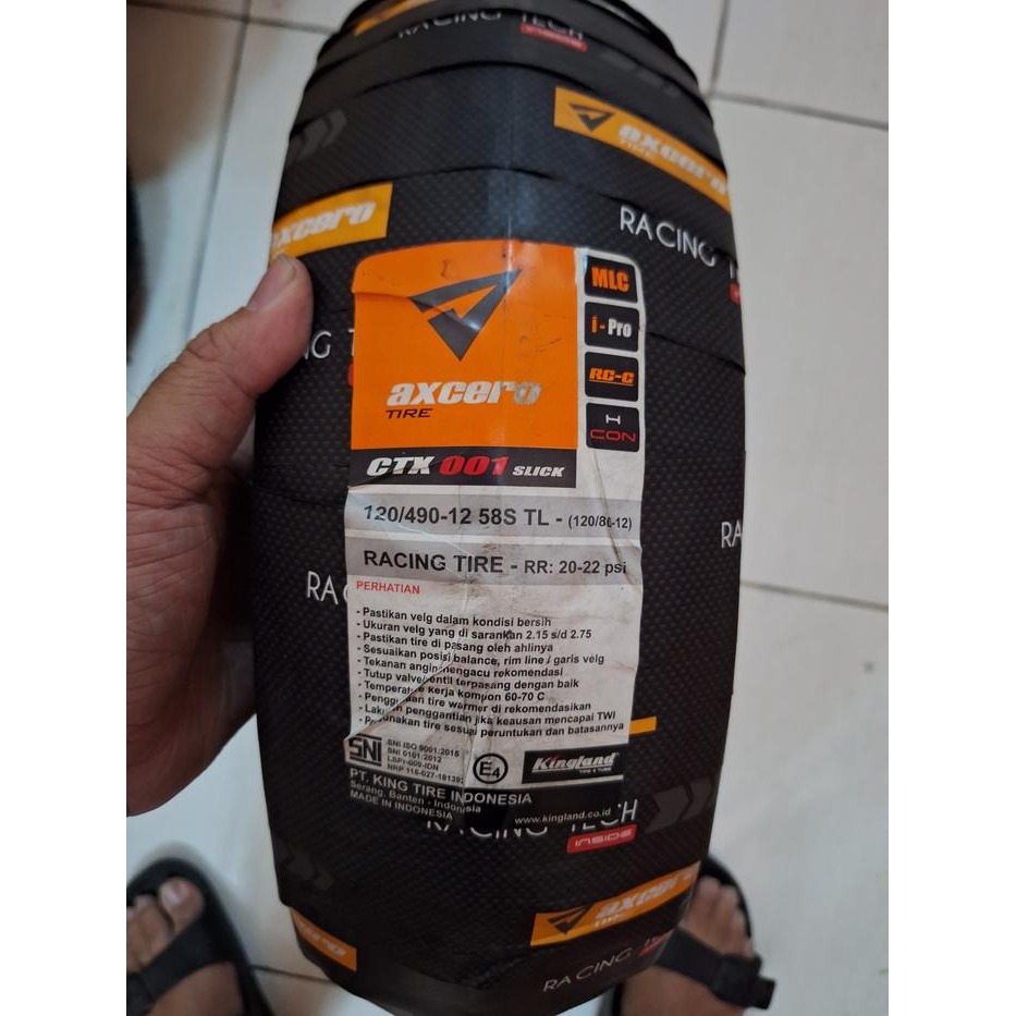 PREMIUM KINGLAND AXCERO CTX-001 100/80-12 120/80-12 Ban Slick Vespa Scoopy