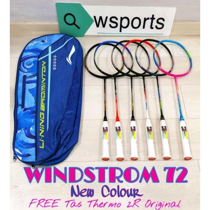 PREMIUM [[New Colour]] Raket Badminton LiNing Windstrom 72 Original