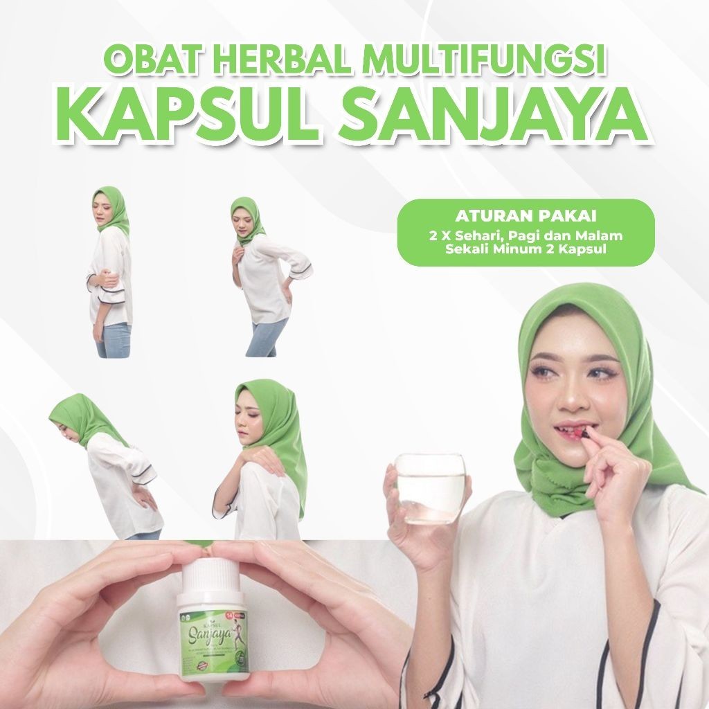 Kapsul Sanjaya Isi 28, Obat Asam Urat, Pegal Linu, Sakit ggang, Nyeri Sendi, Stroke & Lainya
