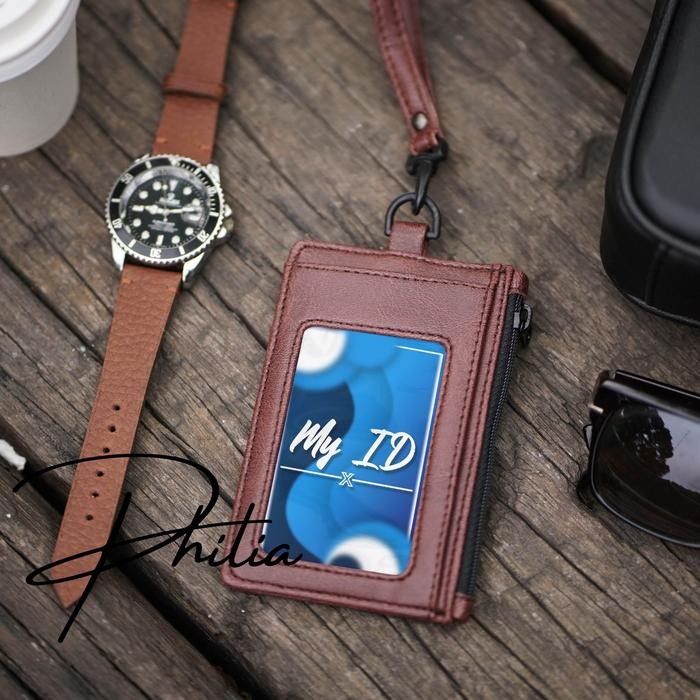 

Id Card Lanyard Kulit Custom Tulisan Logo / Name Tag Custom Meluwe