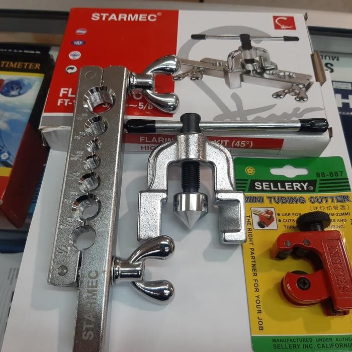 Cutter Pipa Sellery Dan Flaring Ac Ft195 Pemekar Pipa Tembaga Smec