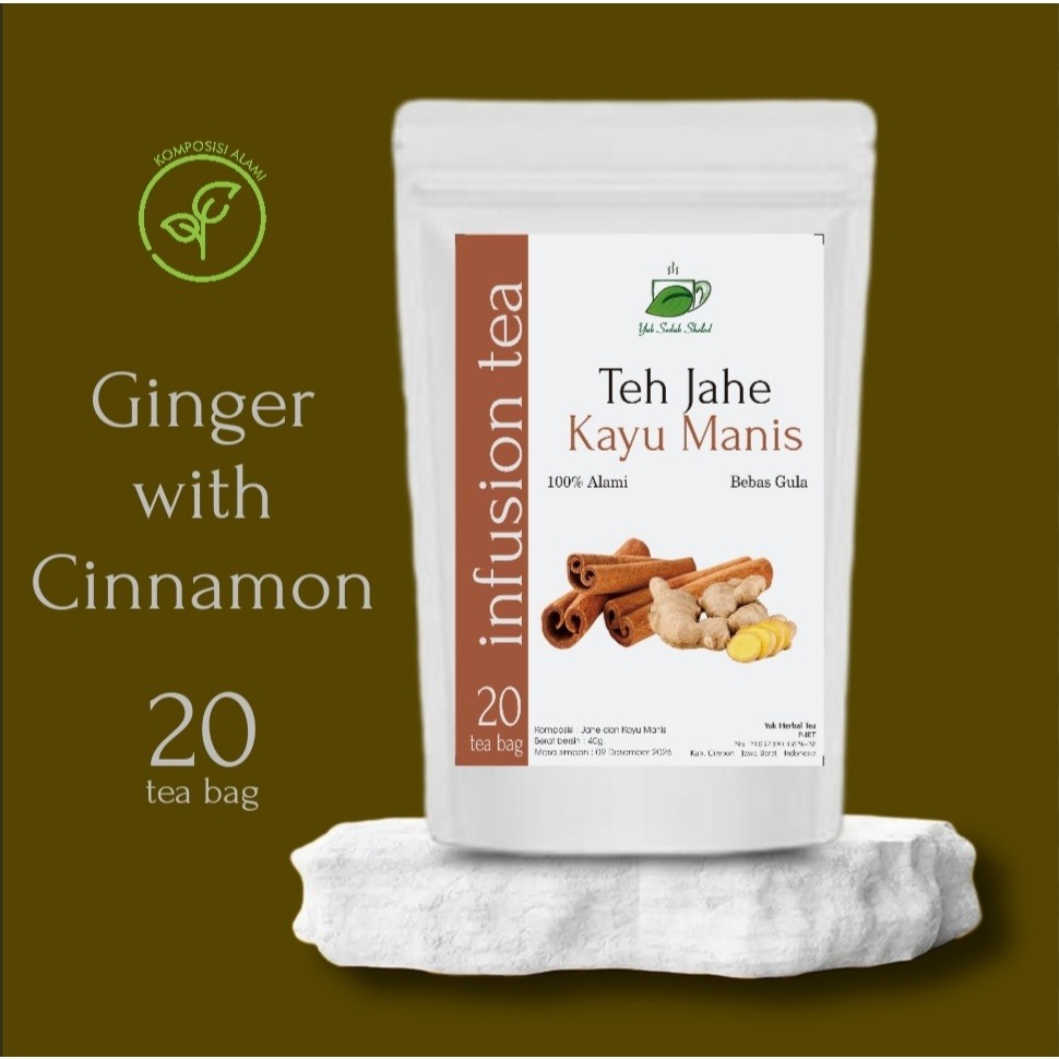 

TEH JAHE + KAYU MANIS / GINGER with CINNAMON TEA (20 tea bag)