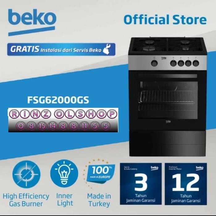 BEKO FSG62000GS FREESTANDING COOKER GAS OVEN