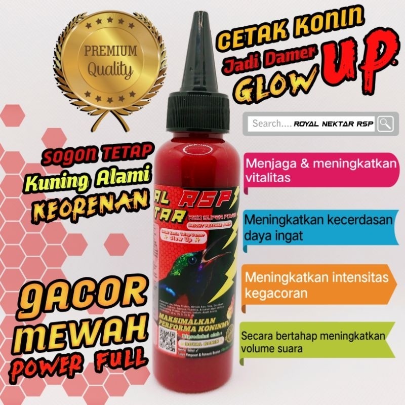 Royal Nektar Red Super Power Nektar Harian & Lomba Kolibri Ninja Cetak Konin Jadi Damer Sogon Kuning